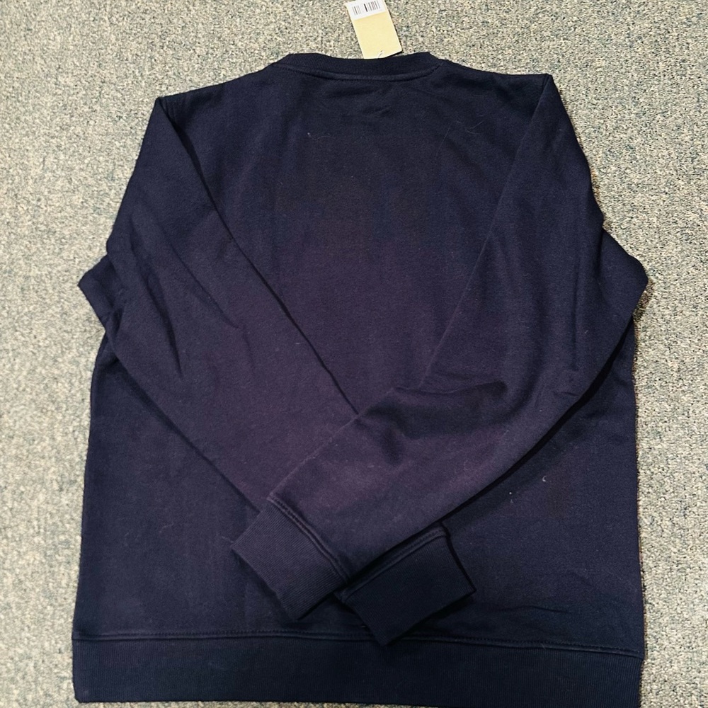 NWT JACKSON HOLE Navy Crewneck Sweatshirtwith Yellow and Orange Embroidered Logo - Picture 4 of 4